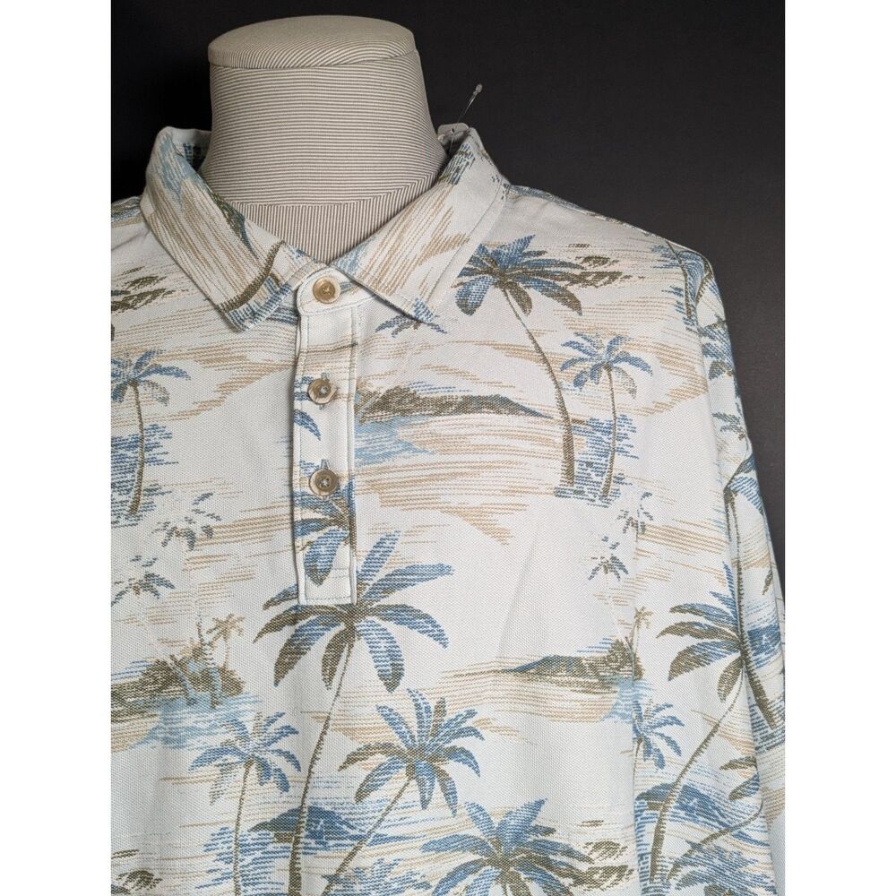 Tommy Bahama Oceanic Oasis Polo Shirt 4XLB New Tropical Beach Palm Trees Men